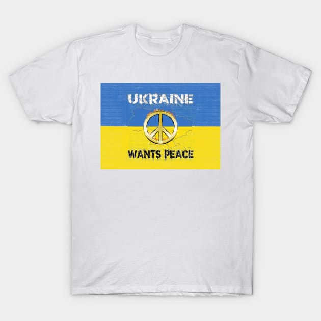 Ukraine Wants Peace Stop the War T-Shirt by PlanetMonkey